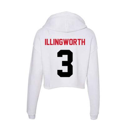 Arkansas State - NCAA Baseball : Jackson Illingworth - Women's Crop Fleece Hoodie-1