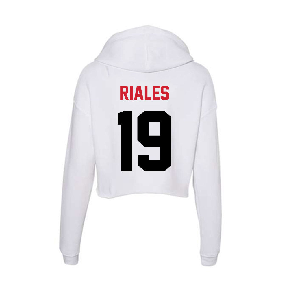 Arkansas State - NCAA Women's Soccer : Emma Riales - Women's Crop Fleece Hoodie-1
