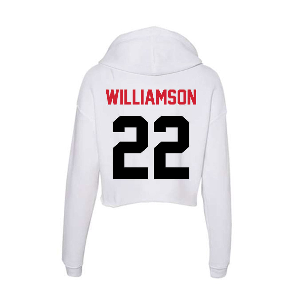 Arkansas State - NCAA Women's Soccer : Aliyah Williamson - Women's Crop Fleece Hoodie-1