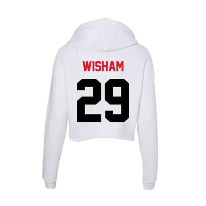 Arkansas State - NCAA Football : Luke Wisham - Women's Crop Fleece Hoodie-1