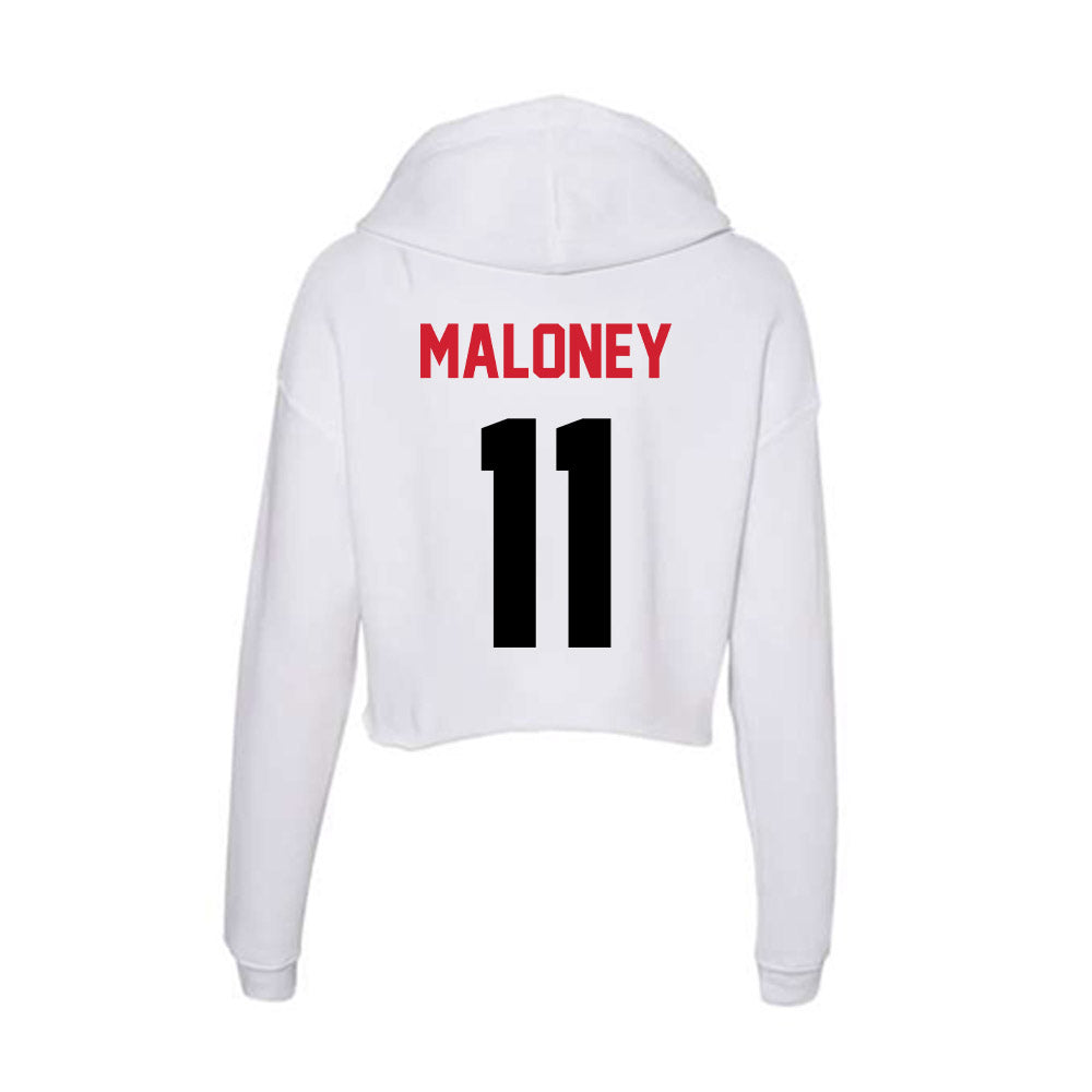 Arkansas State - NCAA Women's Volleyball : Mia Maloney - Women's Crop Fleece Hoodie-1