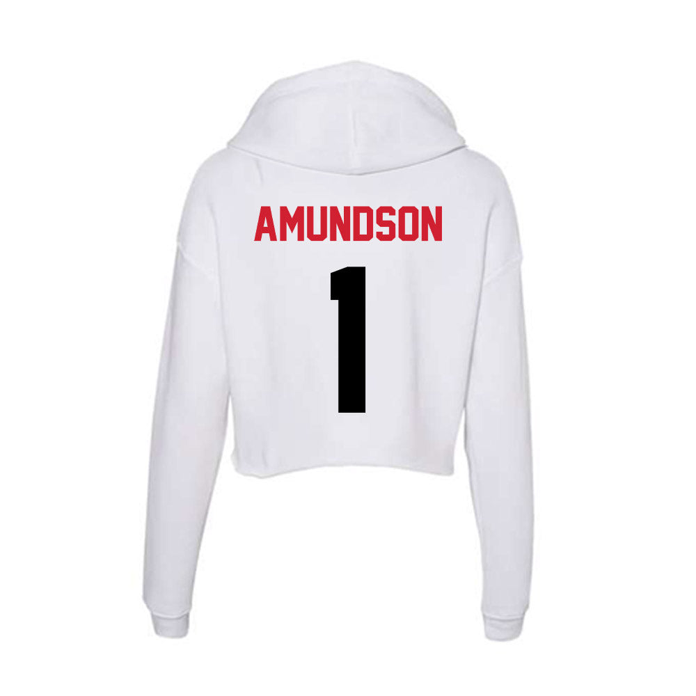 Arkansas State - NCAA Baseball : Kaden Amundson - Women's Crop Fleece Hoodie-1