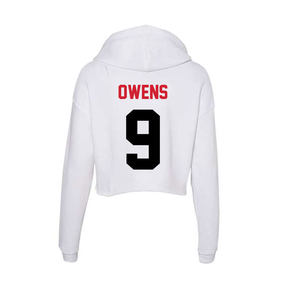 Arkansas State - NCAA Football : Trey Owens - Women's Crop Fleece Hooded Sweatshirt-1