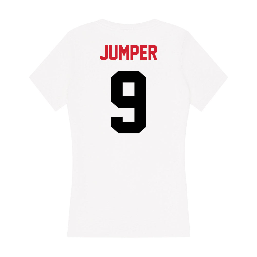 Arkansas State - NCAA Baseball : Cross Jumper - Women's V-Neck T-Shirt-1