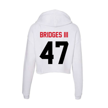 Arkansas State - NCAA Football : Melvin Bridges III - Women's Crop Fleece Hooded Sweatshirt-1