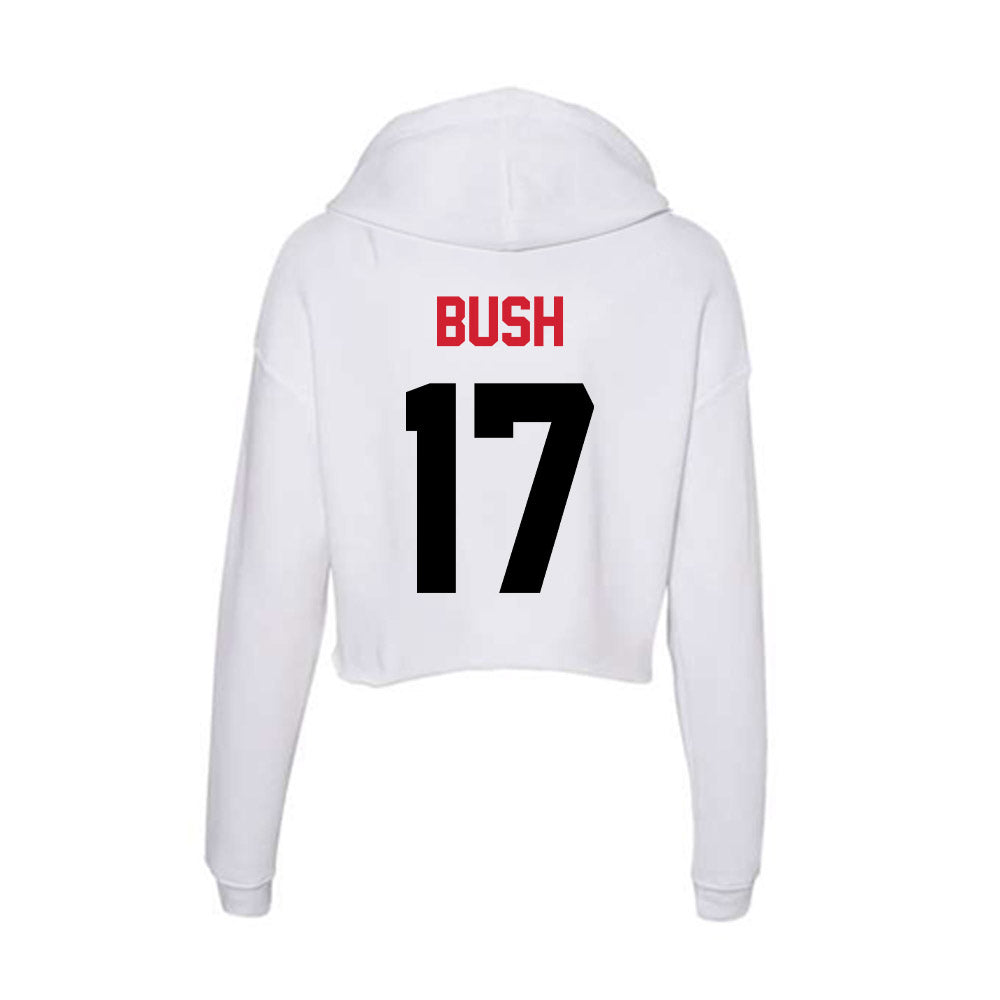 Arkansas State - NCAA Football : Jabari Bush - Women's Crop Fleece Hoodie-1