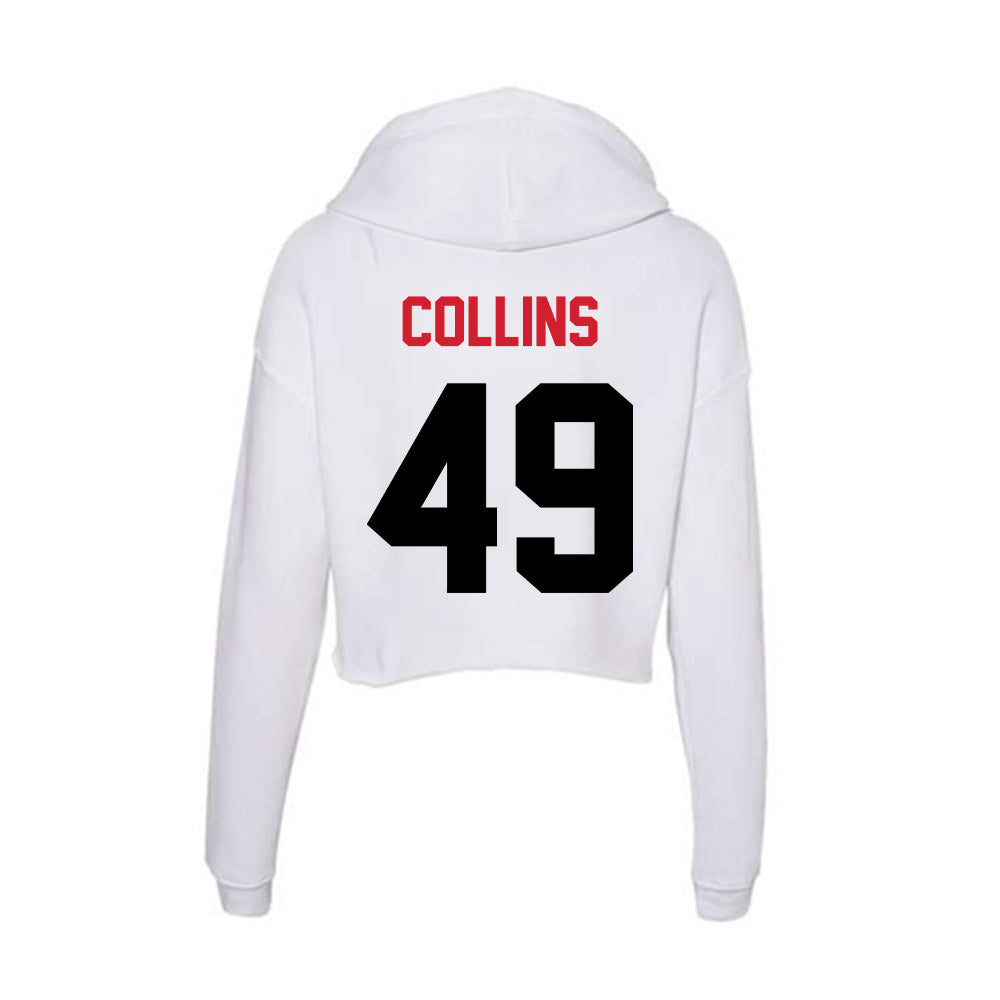 Arkansas State - NCAA Baseball : Tate Collins - Women's Crop Fleece Hoodie-1