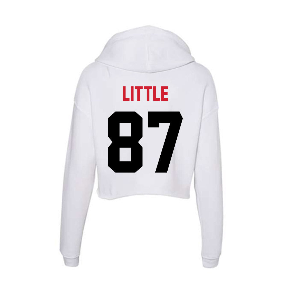 Arkansas State - NCAA Football : Tyler Little - Women's Crop Fleece Hoodie-1