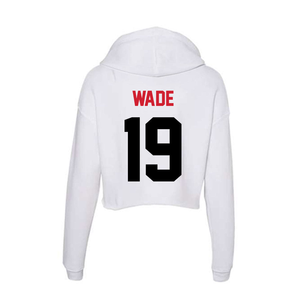 Arkansas State - NCAA Baseball : Adam Wade - Women's Crop Fleece Hoodie-1