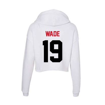 Arkansas State - NCAA Baseball : Adam Wade - Women's Crop Fleece Hoodie-1