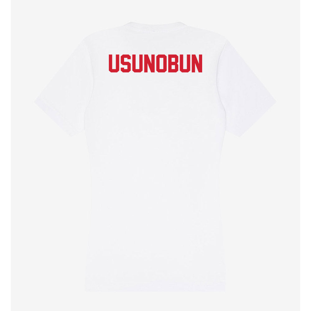 Arkansas State - NCAA Women's Track & Field : Queen Usunobun - Women's V-Neck T-Shirt-1