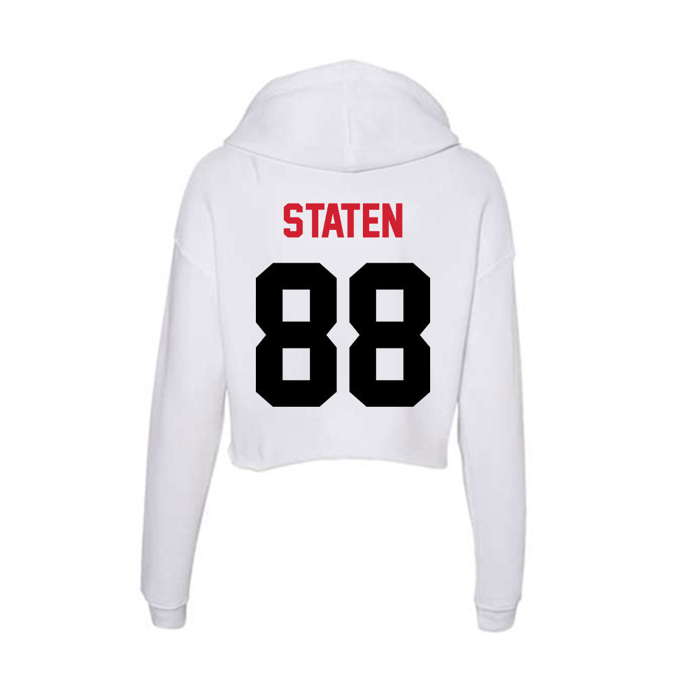 Arkansas State - NCAA Football : Andrew Staten - Women's Crop Fleece Hoodie-1