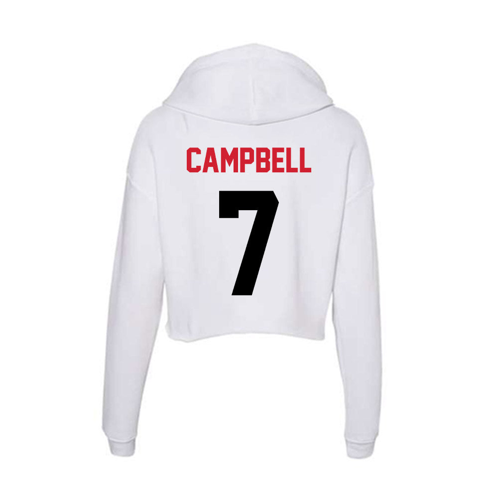 Arkansas State - NCAA Baseball : Cason Campbell - Women's Crop Fleece Hoodie-1