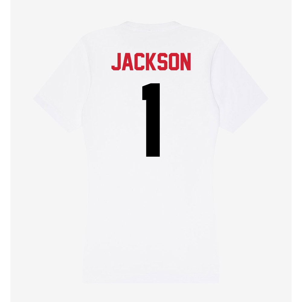 Arkansas State - NCAA Football : Braden Jackson - Women's V-Neck T-Shirt-1