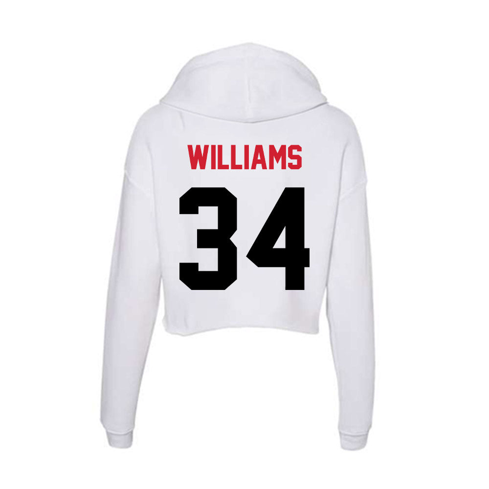 Arkansas State - NCAA Football : Marquis Williams - Women's Crop Fleece Hoodie-1