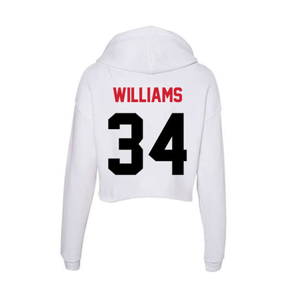 Arkansas State - NCAA Football : Marquis Williams - Women's Crop Fleece Hoodie-1