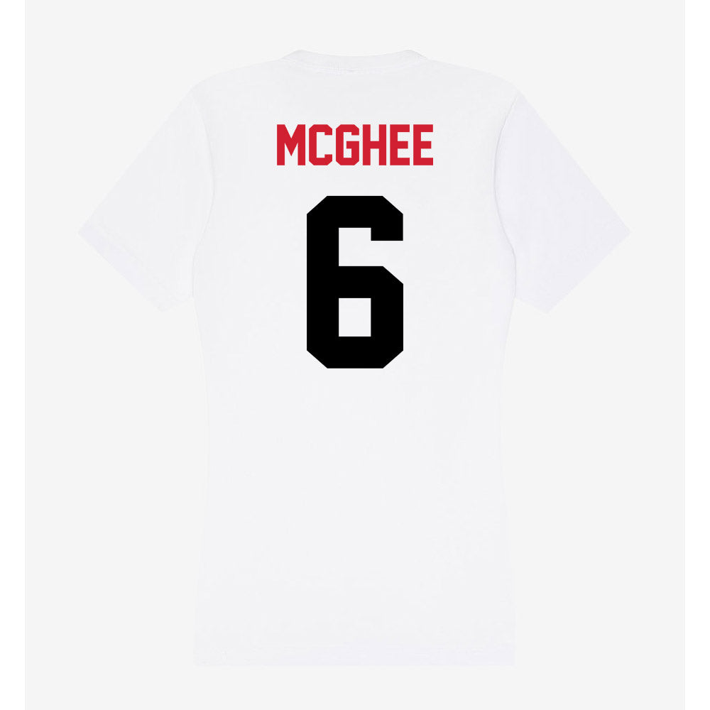 Arkansas State - NCAA Football : AG McGhee - Women's V-Neck T-Shirt-1