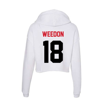 Arkansas State - NCAA Football : Malekhi Weedon - Women's Crop Fleece Hoodie-1