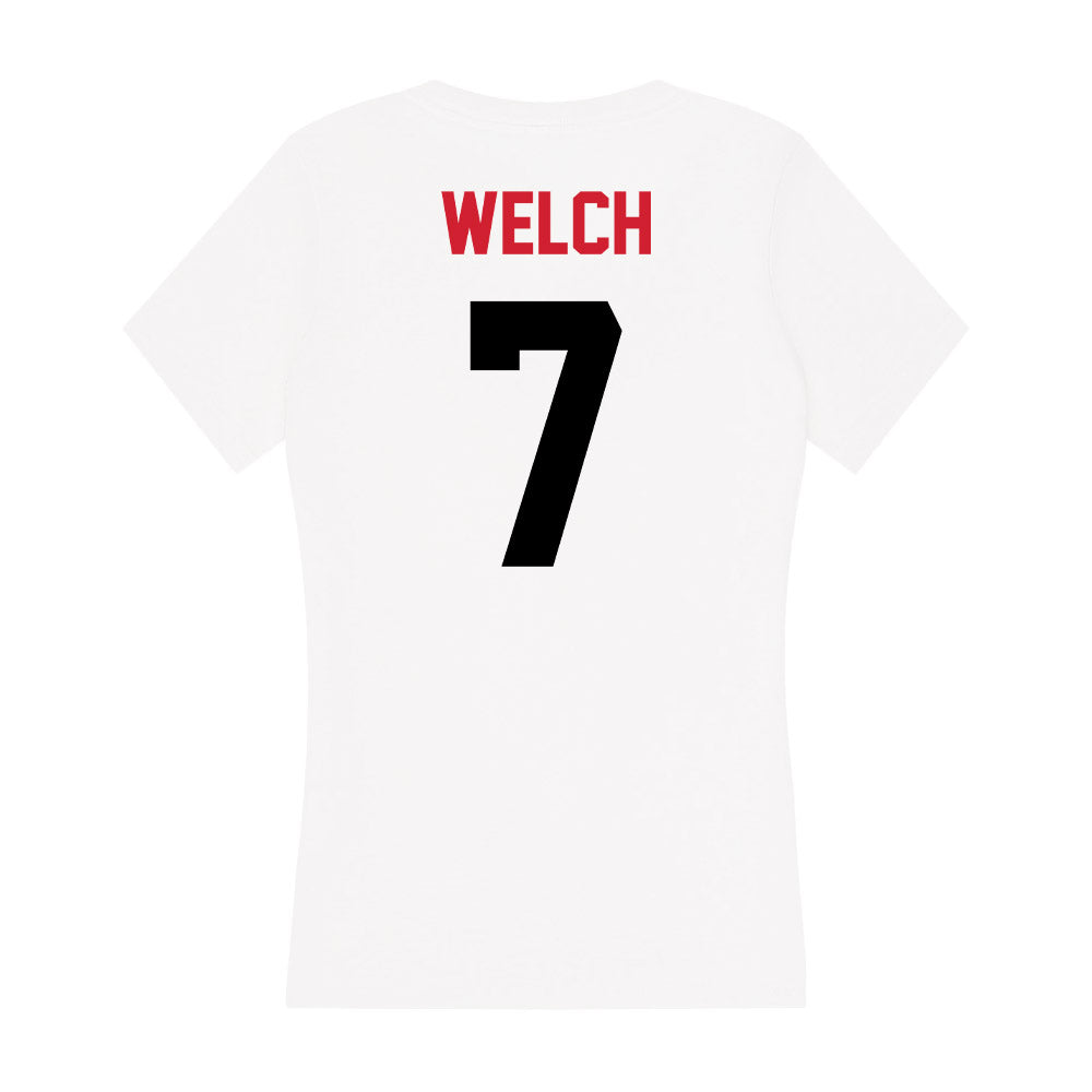 Arkansas State - NCAA Women's Bowling : Faith Welch - Women's V-Neck T-Shirt-1