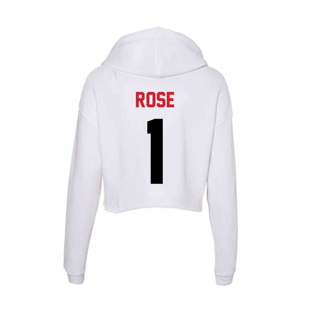 Arkansas State - NCAA Women's Basketball : Crislyn Rose - Women's Crop Fleece Hoodie-1