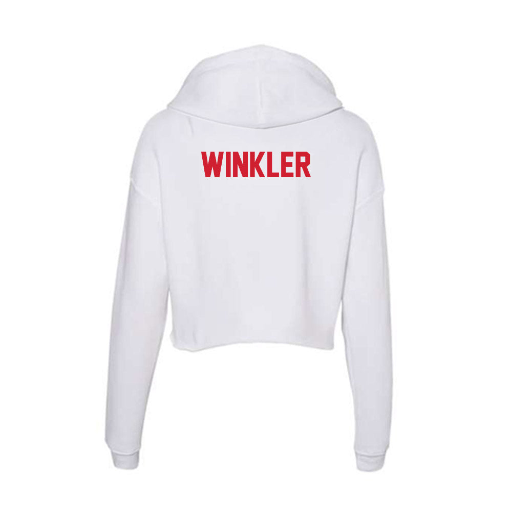 Arkansas State - NCAA Women's Track & Field : Lizzee Winkler - Women's Crop Fleece Hoodie-1