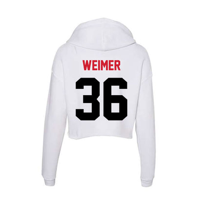 Arkansas State - NCAA Baseball : Tyler Weimer - Women's Crop Fleece Hoodie-1