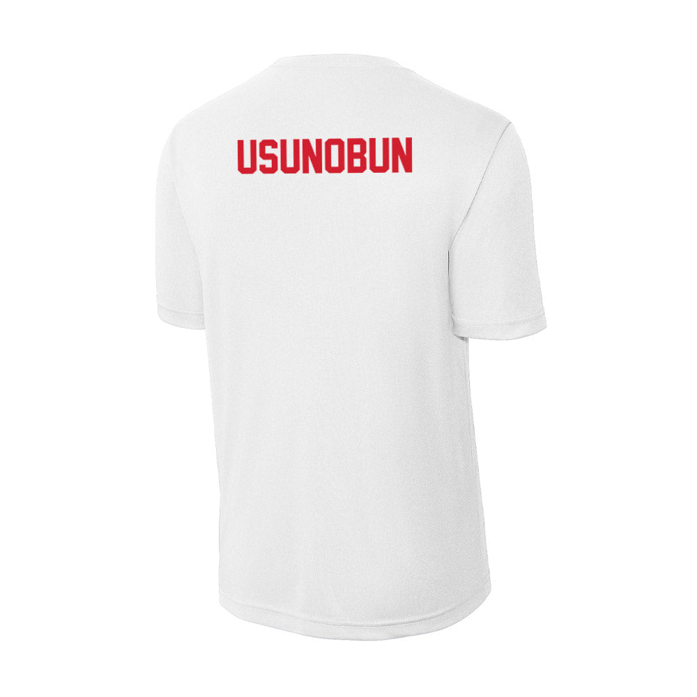 Arkansas State - NCAA Women's Track & Field : Queen Usunobun - Activewear T-Shirt-1