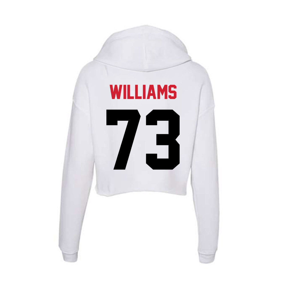 Arkansas State - NCAA Football : Kobe Williams - Women's Crop Fleece Hoodie-1