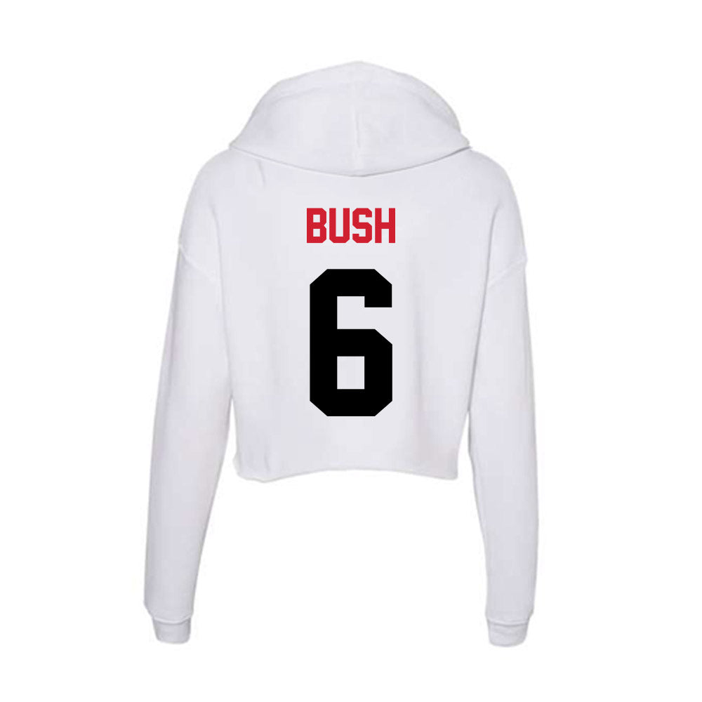 Arkansas State - NCAA Women's Volleyball : Calea Bush - Women's Crop Fleece Hooded Sweatshirt-1