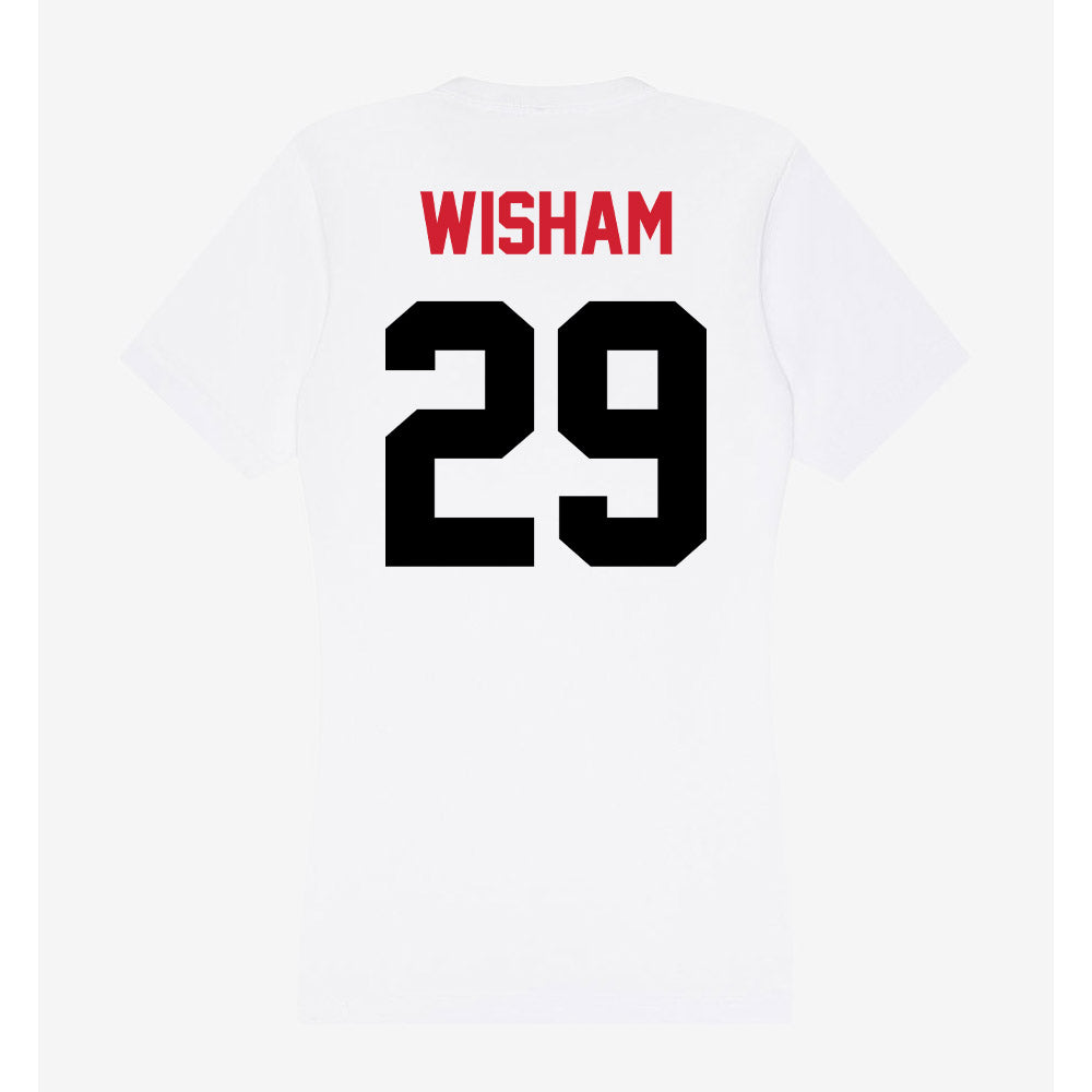 Arkansas State - NCAA Football : Luke Wisham - Women's V-Neck T-Shirt-1