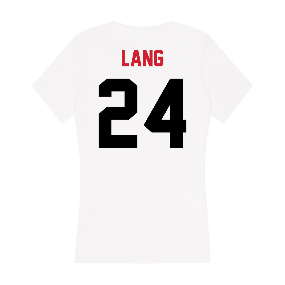 Arkansas State - NCAA Women's Bowling : Amanda Lang - Women's V-Neck T-Shirt-1