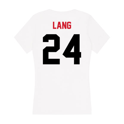 Arkansas State - NCAA Women's Bowling : Amanda Lang - Women's V-Neck T-Shirt-1