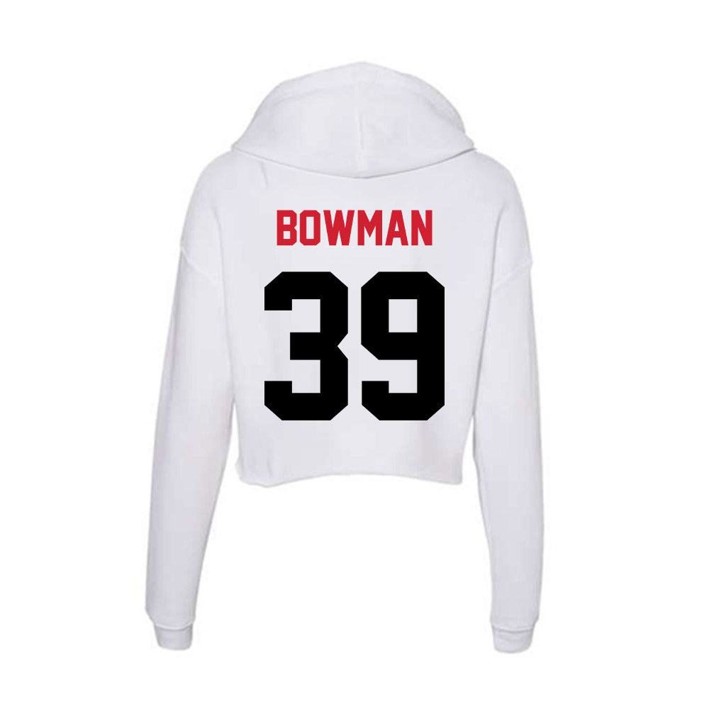 Arkansas State - NCAA Football : Ethan Bowman - Women's Crop Fleece Hoodie-1