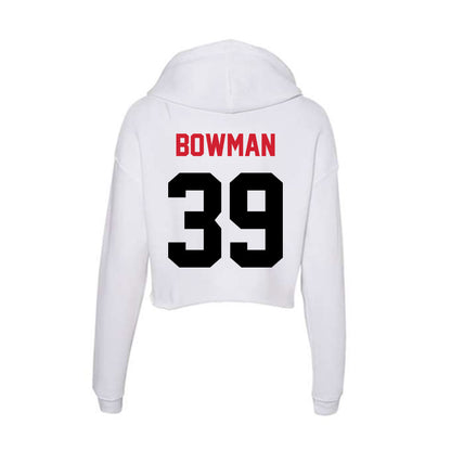 Arkansas State - NCAA Football : Ethan Bowman - Women's Crop Fleece Hoodie-1