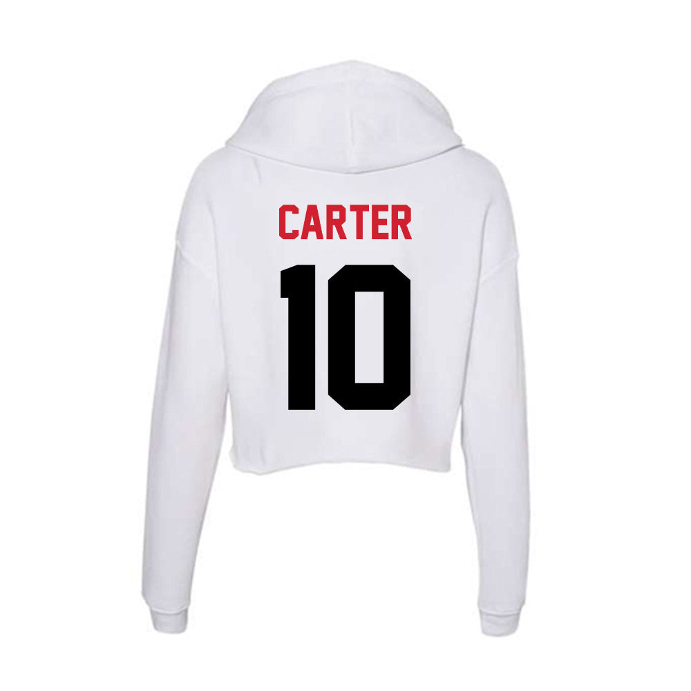 Arkansas State - NCAA Football : Tony Carter - Women's Crop Fleece Hoodie-1