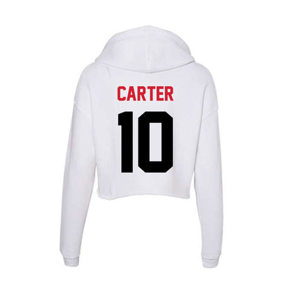 Arkansas State - NCAA Football : Tony Carter - Women's Crop Fleece Hoodie-1