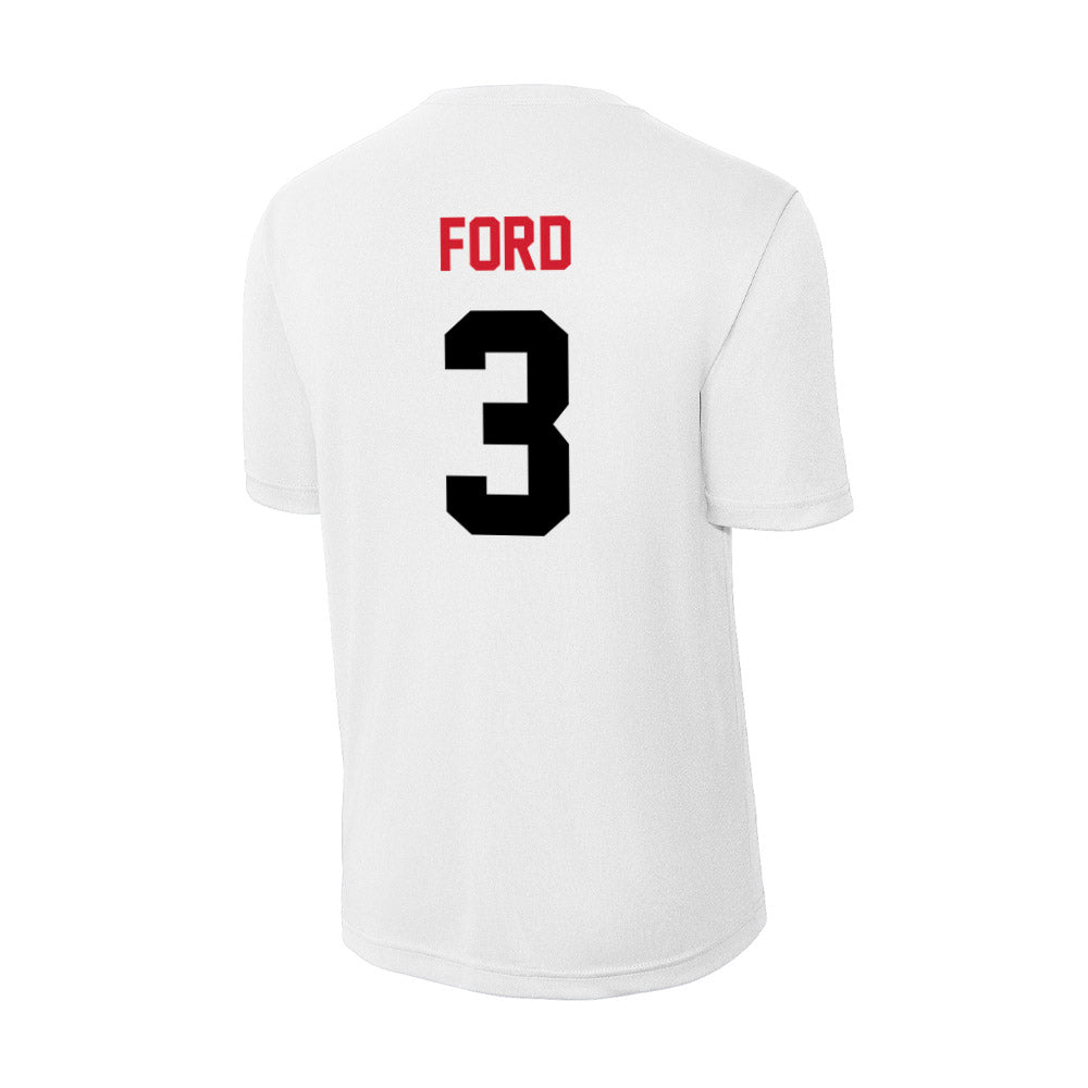 Arkansas State - NCAA Men's Basketball : Derrian Ford - Performance T-Shirt-1