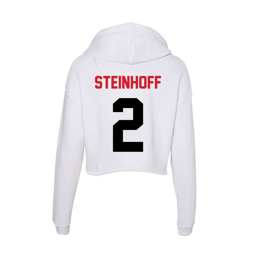 Arkansas State - NCAA Women's Soccer : Katie Steinhoff - Women's Crop Fleece Hoodie-1