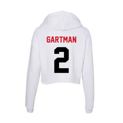 Arkansas State - NCAA Baseball : Andrew Gartman - Women's Crop Fleece Hoodie-1