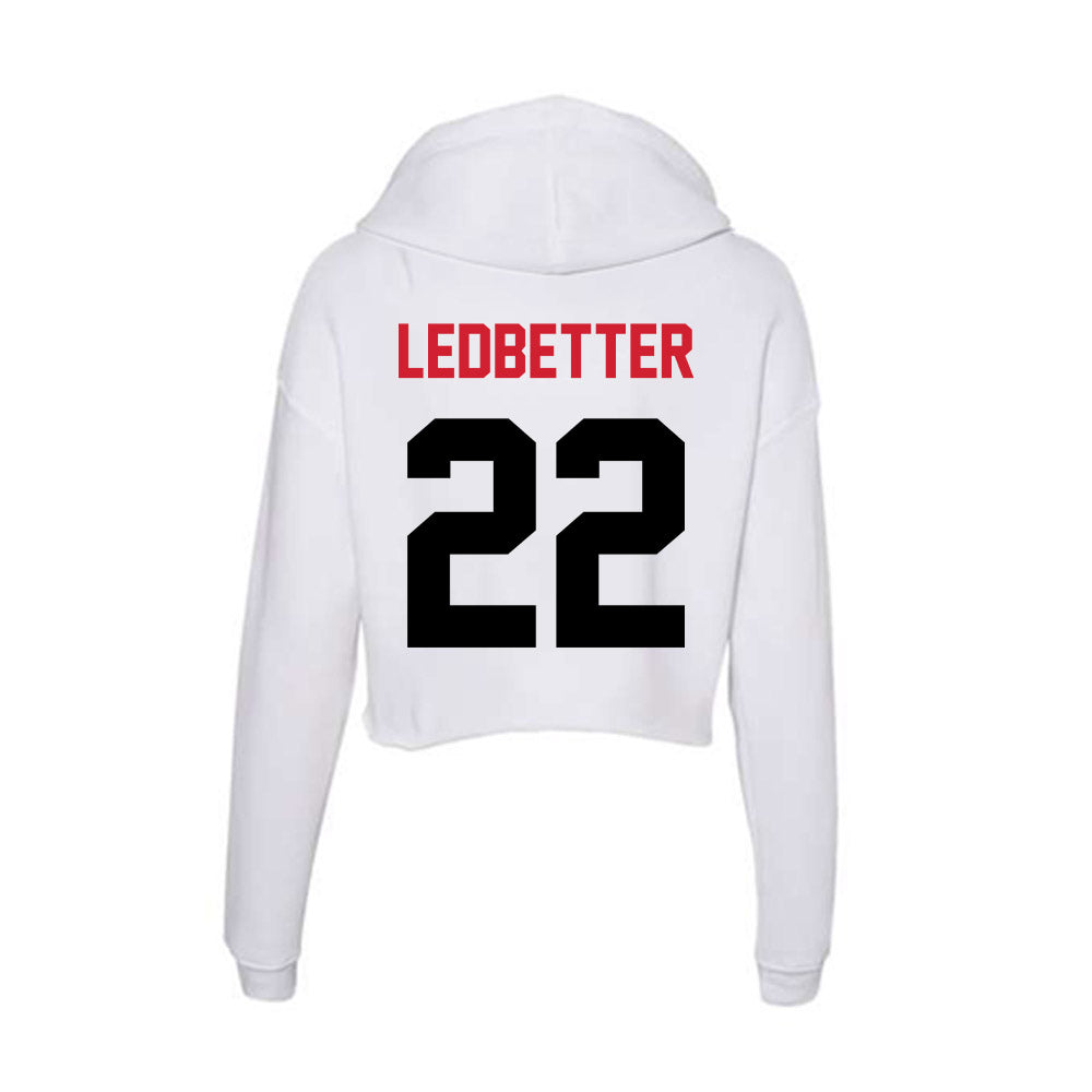 Arkansas State - NCAA Women's Soccer : Lucy Ledbetter - Women's Crop Fleece Hoodie-1