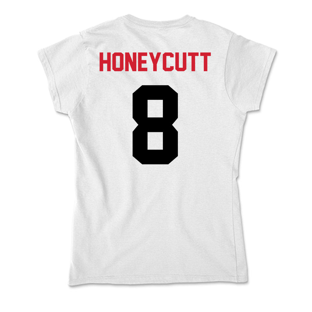 Arkansas State - NCAA Men's Basketball : Weston Honeycutt - Soft Style Women’s T-Shirt-1
