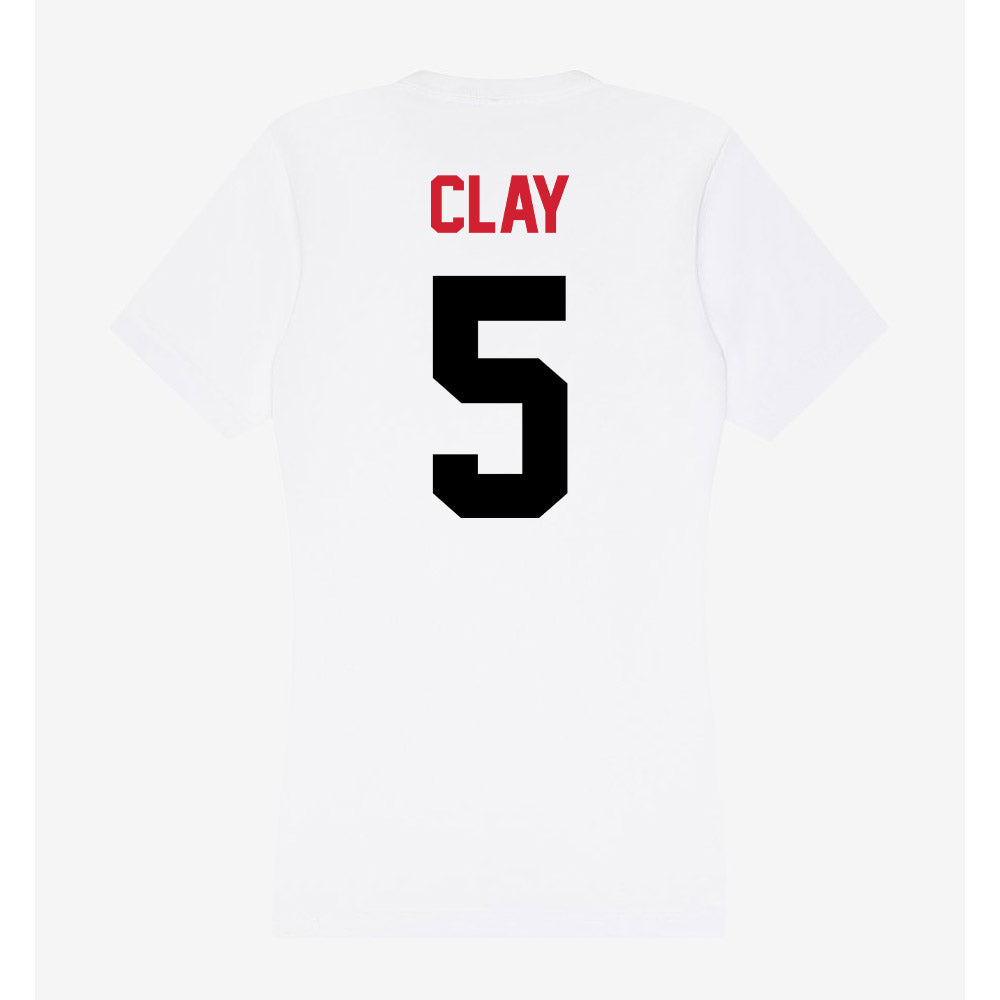 Arkansas State - NCAA Football : Kenyon Clay - Women's V-Neck T-Shirt-1