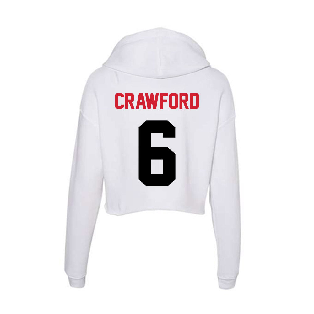 Arkansas State - NCAA Football : Ethan Crawford - Women's Crop Fleece Hoodie-1