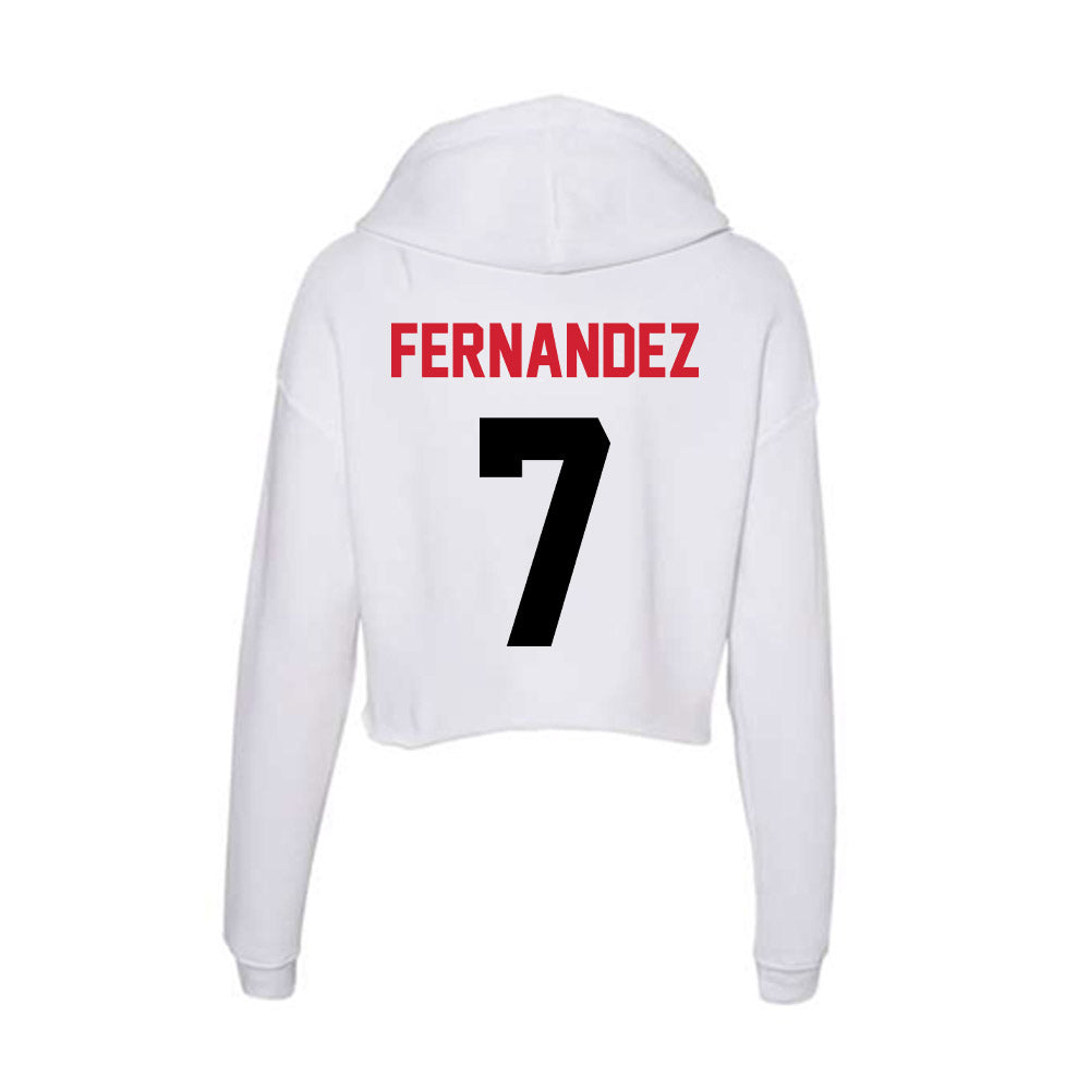 Arkansas State - NCAA Women's Tennis : Ariadna Fernandez - Women's Crop Fleece Hoodie-1
