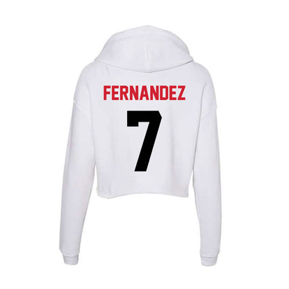 Arkansas State - NCAA Women's Tennis : Ariadna Fernandez - Women's Crop Fleece Hoodie-1