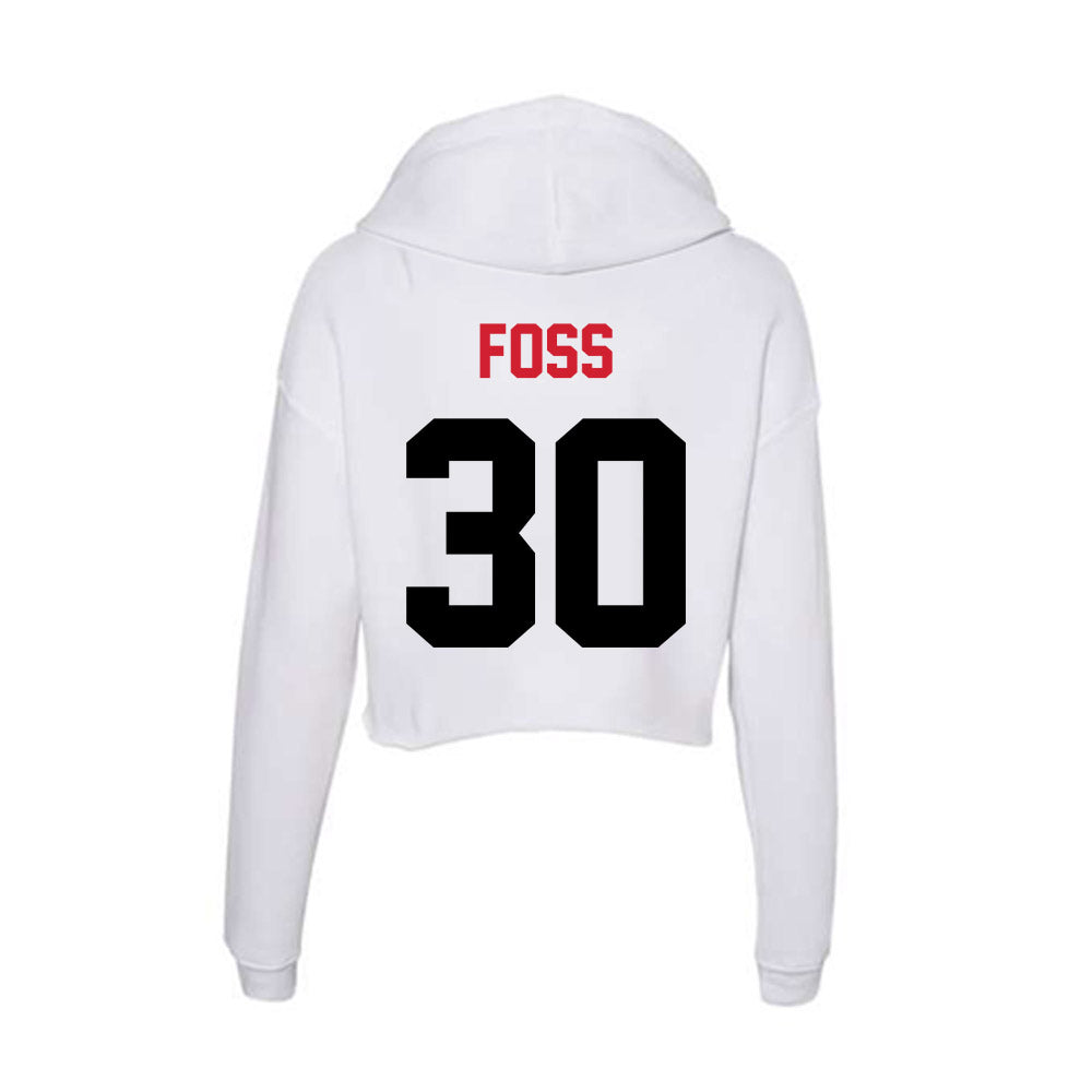 Arkansas State - NCAA Baseball : Brett Foss - Women's Crop Fleece Hoodie-1