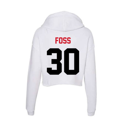 Arkansas State - NCAA Baseball : Brett Foss - Women's Crop Fleece Hoodie-1