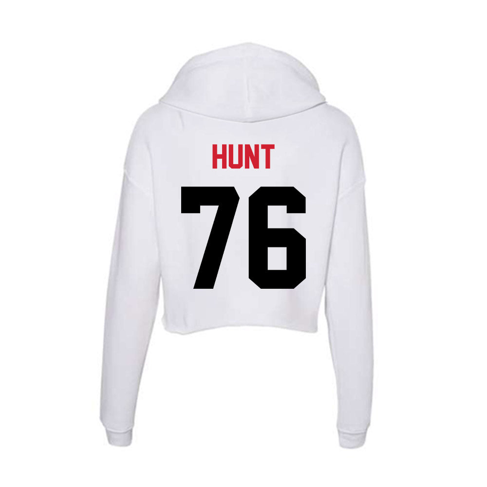 Arkansas State - NCAA Football : Trason Hunt - Women's Crop Fleece Hoodie-1
