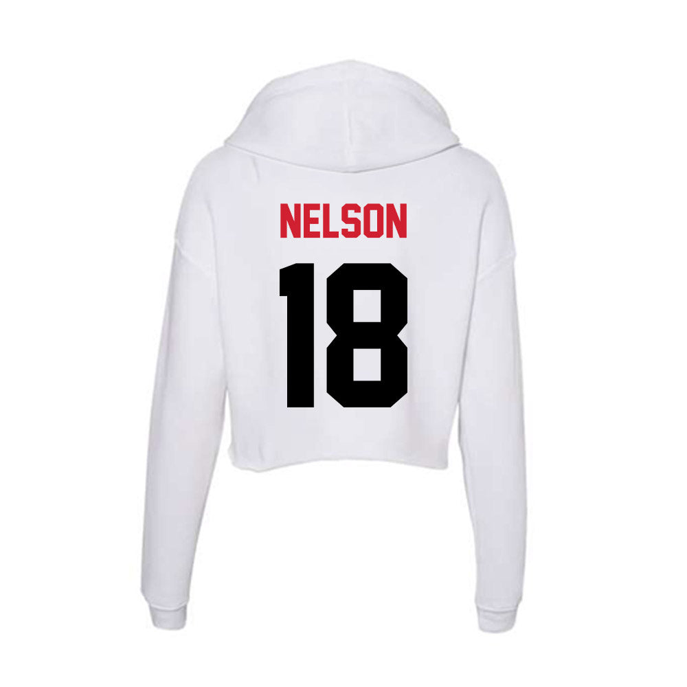 Arkansas State - NCAA Baseball : Jack Nelson - Women's Crop Fleece Hoodie-1