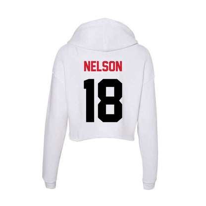 Arkansas State - NCAA Baseball : Jack Nelson - Women's Crop Fleece Hoodie-1